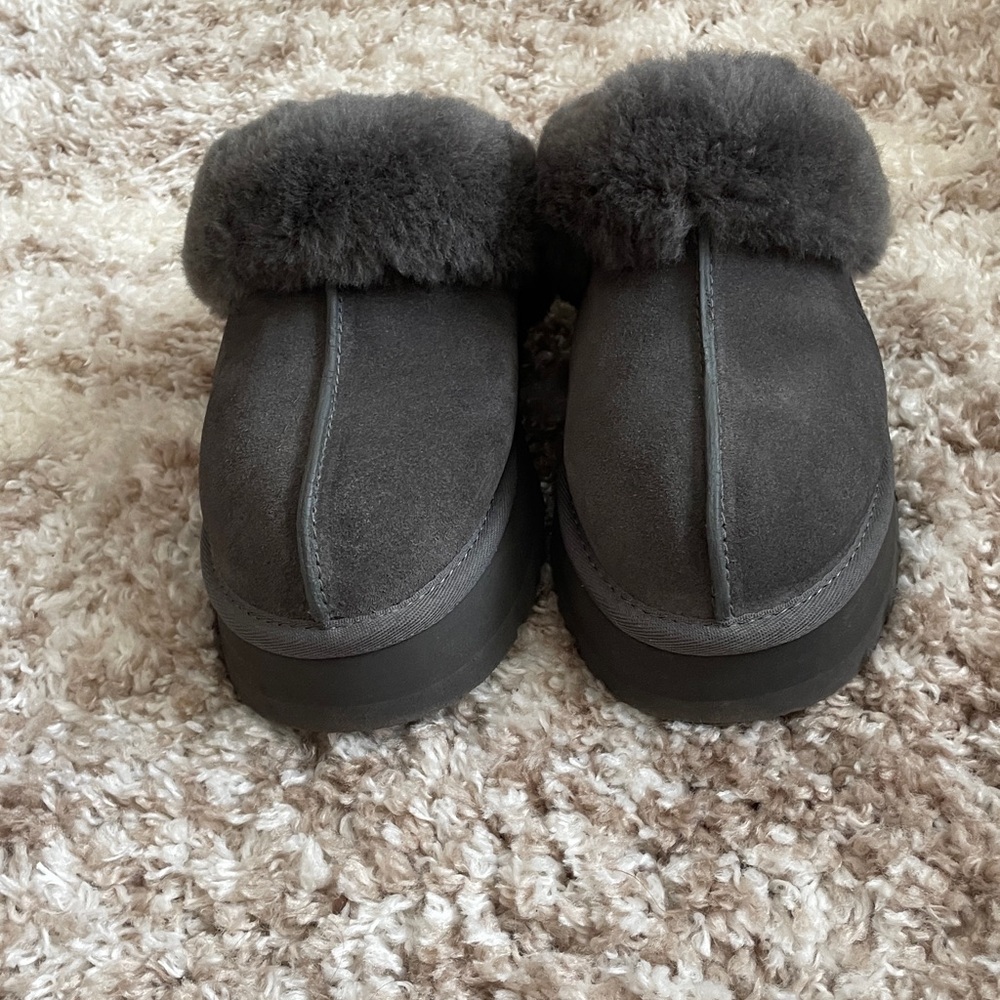 Cozy Gray Shearling UGG Slippers